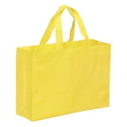 Unique Bargains Reusable Gift Bags Horizontal Style Non-Woven Grocery Storage Tote Bag Yellow